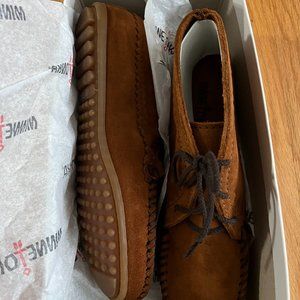 Minnetonka Women's Suede Ankle Boots Size 8 - Brown
